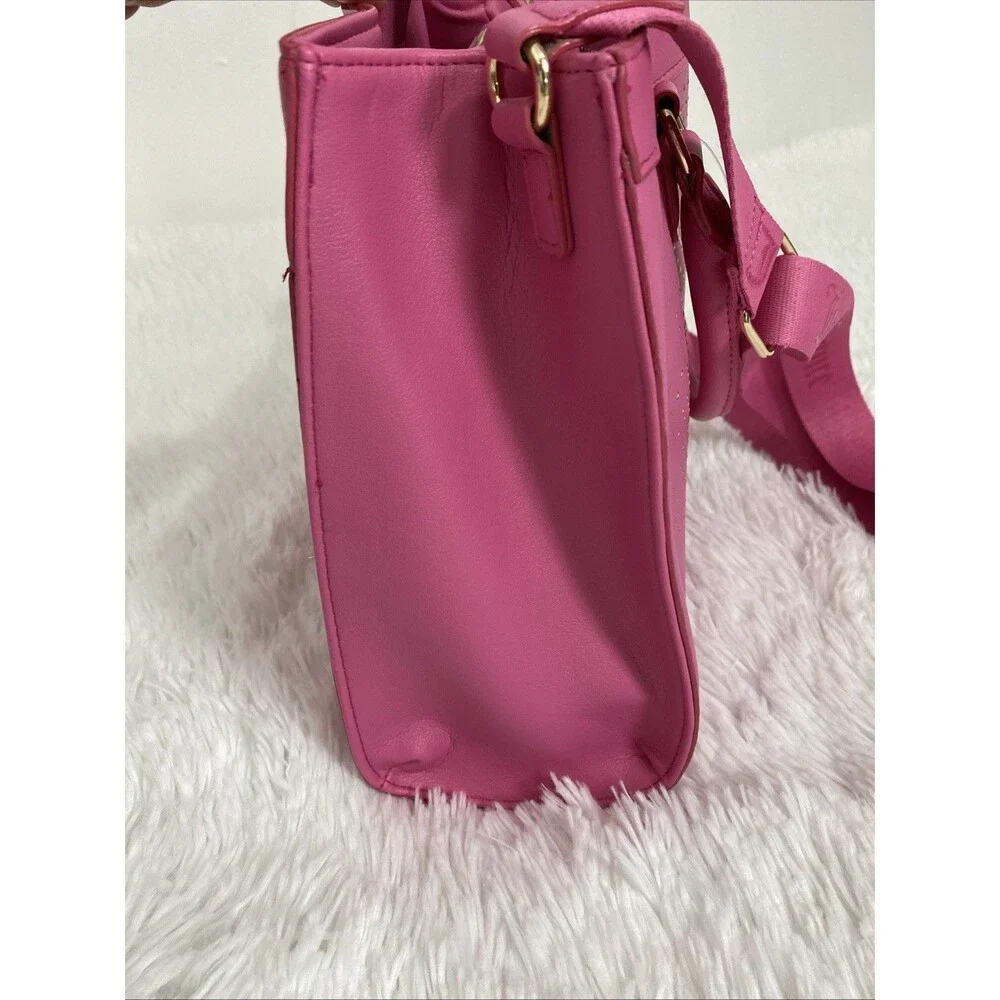 Juicy Couture Lovely Day Tote Crossbody Shoulder Bag Leather Purse Wallet Pink